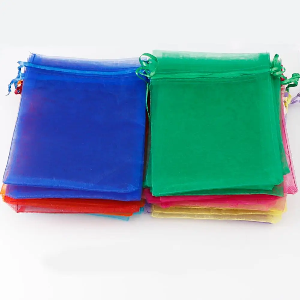 50 шт./компл. красочные прозрачные сумки из органзы фотокоробка упаковка