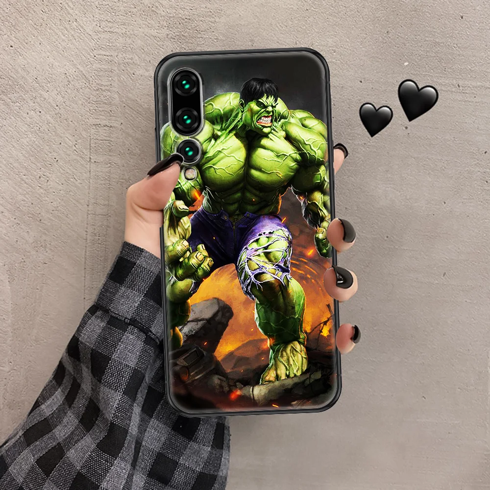 

Super Hero Green HulkS Phone case For Huawei P Mate P10 P20 P30 P40 10 20 Smart Z Pro Lite 2019 black soft bumper silicone