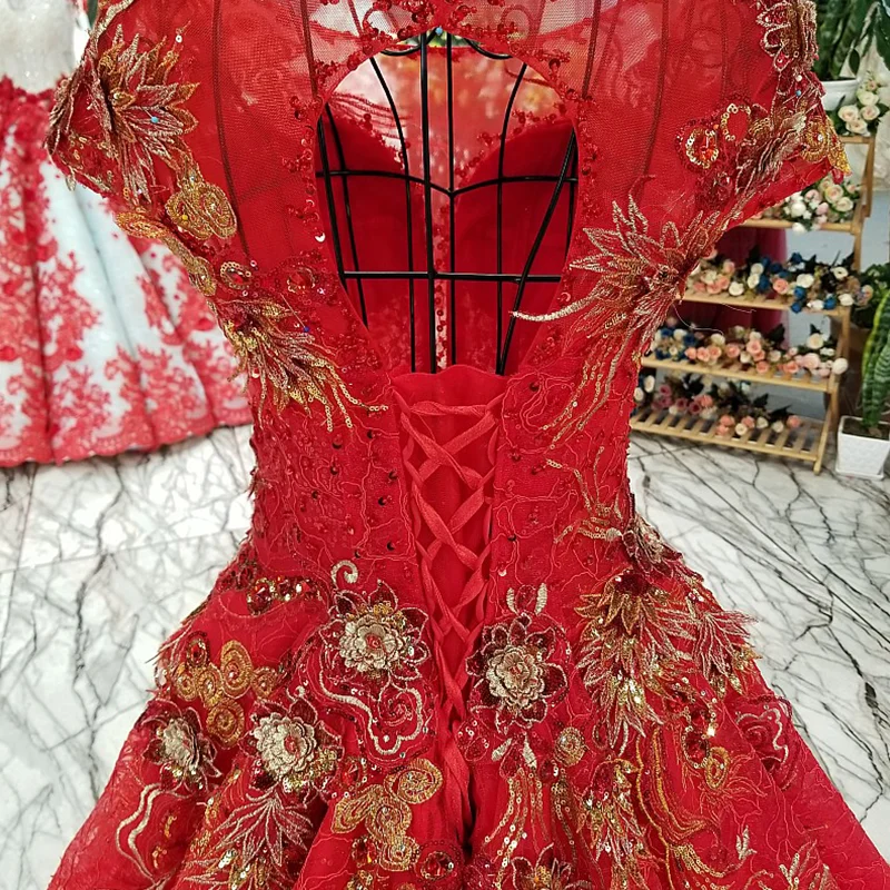 LS24598 просто красное красивейшее платье вечера быстро грузя от фарфора с