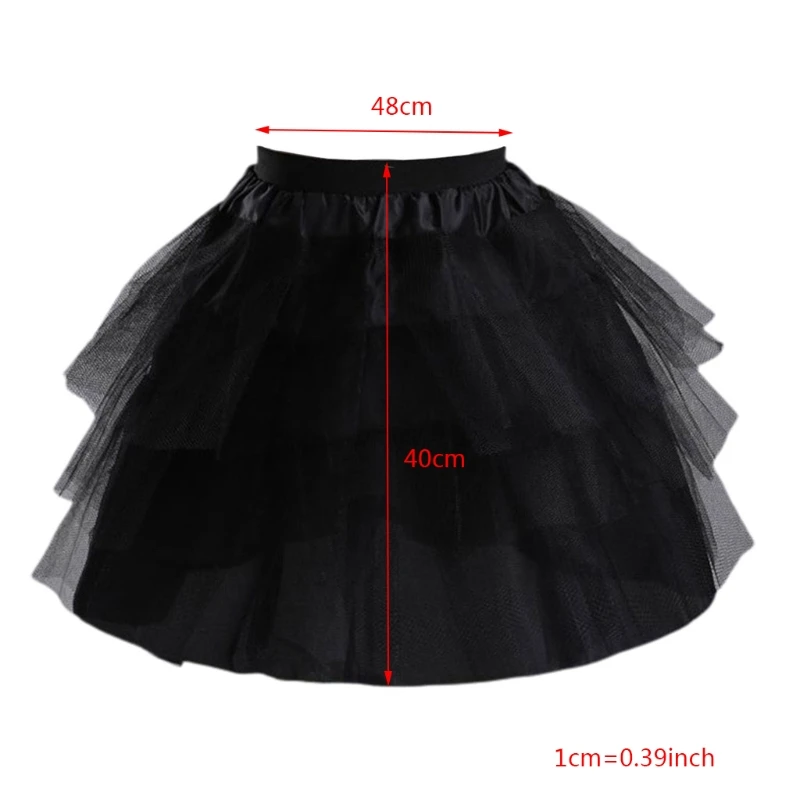 

Cosplay Maid Wear Lolita Pettiskirt Short no Hoops Petticoat Girls Ballet Mesh Yarn Skirt Petticoats