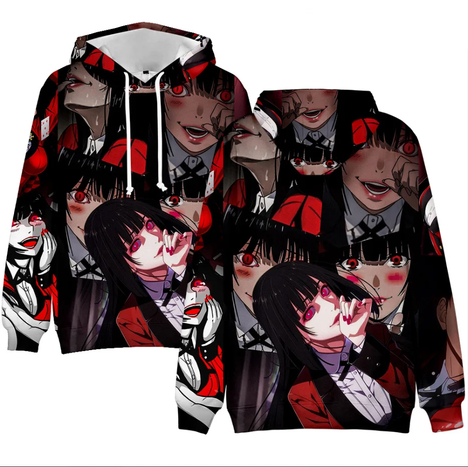 Мужская Толстовка Пуловер Новый Аниме Kakegurui косплей костюм 3D мужская джабами