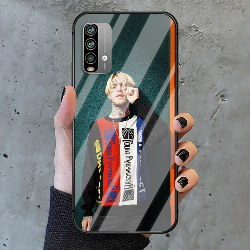 

Lil Peep Rapper Phone Tempered Glass Case Cover For Xiaomi Redmi note k 7 8 9 10 30 40 A C T S Pro 4G 5G Ultra Tpu Luxury Bumper