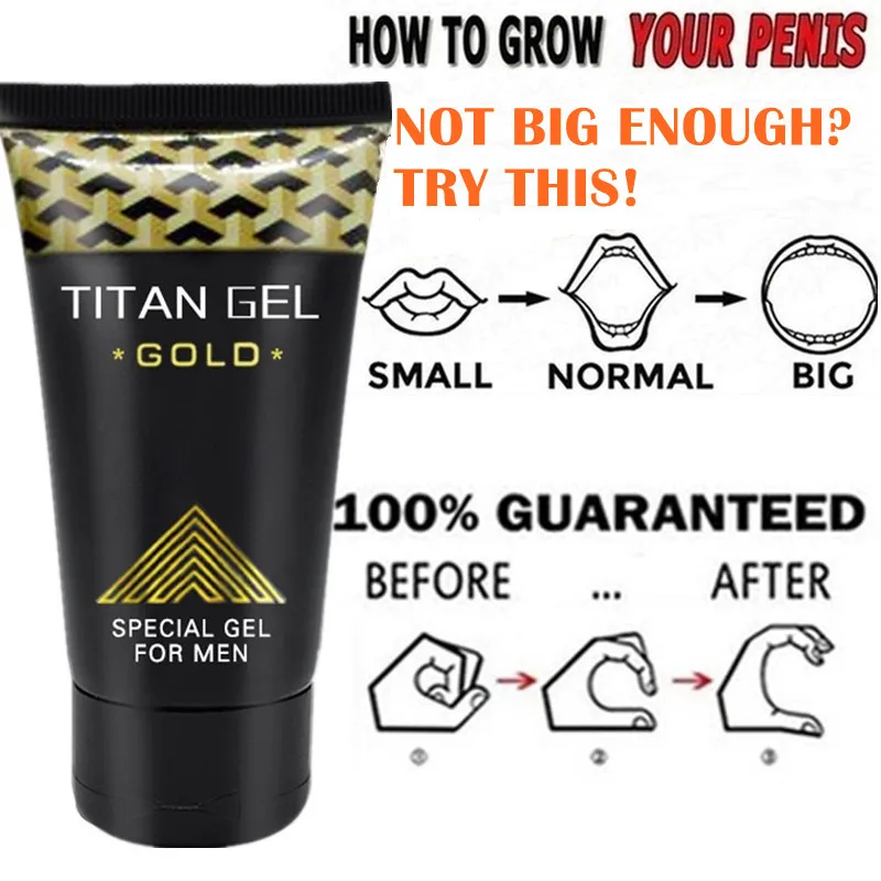 

TITAN Big Dick Male Penis Enlargement Gel XXL Cream Increase XXL Size Erection Product Aphrodisiac Sex Libido Stamina Enhancer