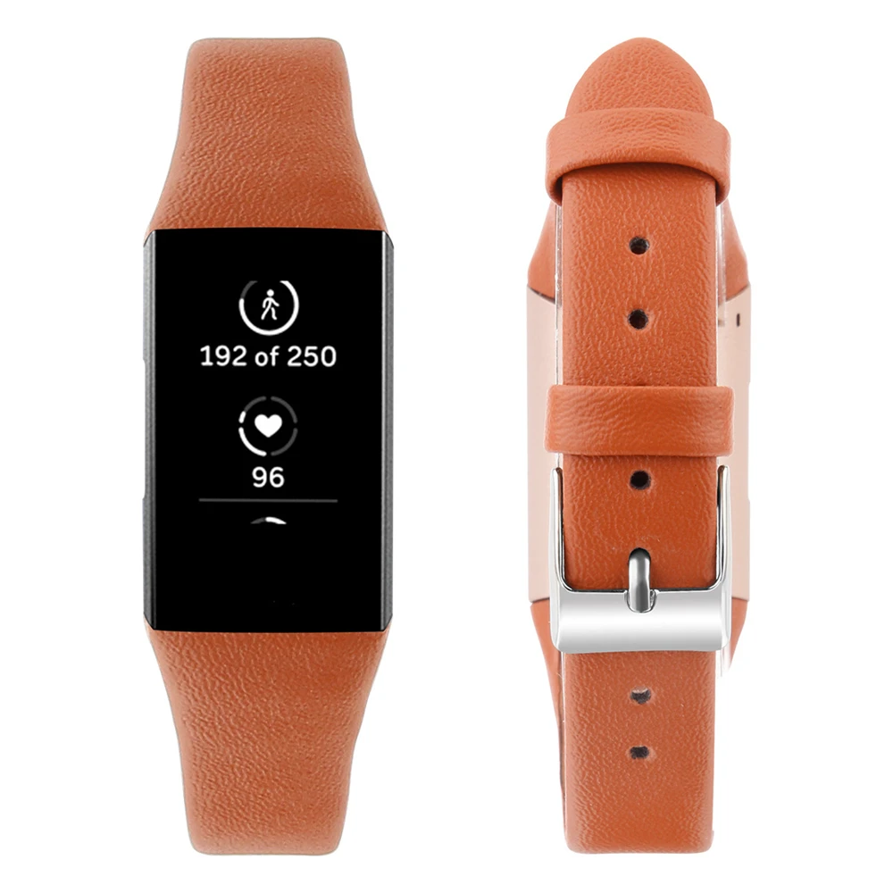 

Leather Strap For Fitbit Charge 3 4 Smart Bracelet Band Leather for Fitbit Charge 4 3 Band Smart Accessories