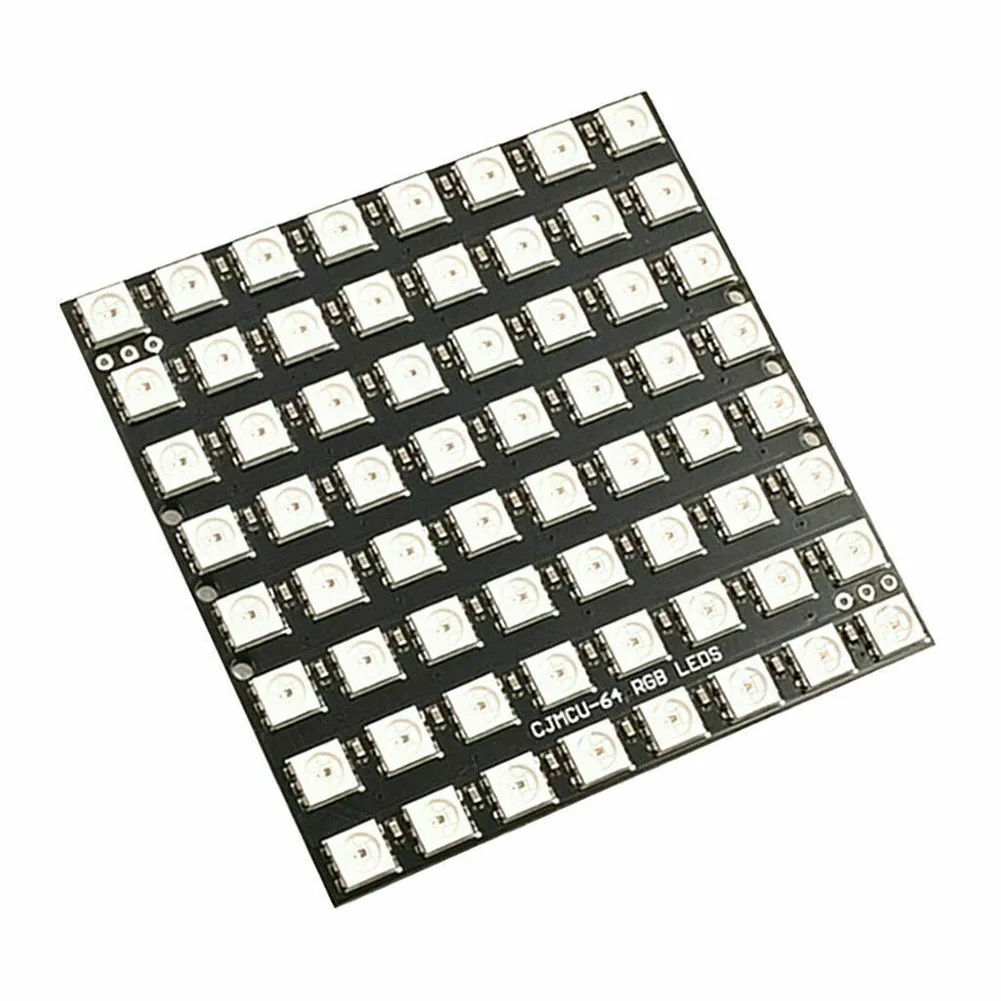 180 ° пикселей Экран 5050 RGB светодиодный 8x8 64 бит полноцветная DC 5V для Arduino|Детали