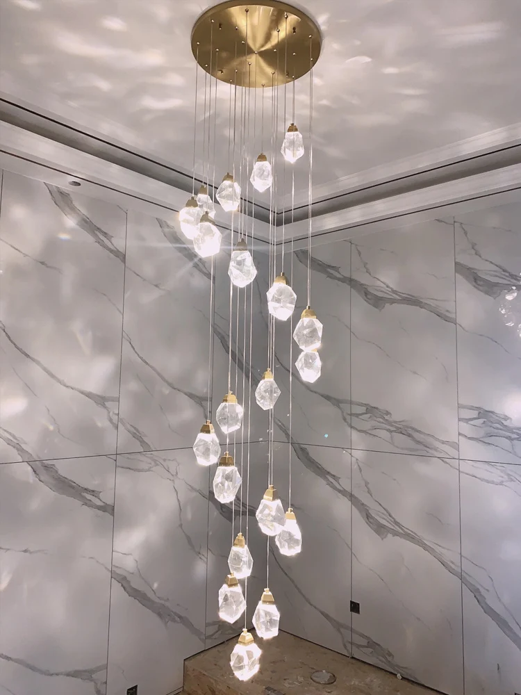 Современная Люстра для лестницы в скандинавском стиле Длинные светодиодные