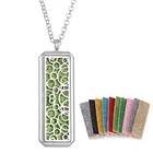 Ожерелье для ароматерапии, подвеска для духов, квадратное женское ожерелье, магнитное ожерелье с диффузором эфирного масла, Прямая поставка