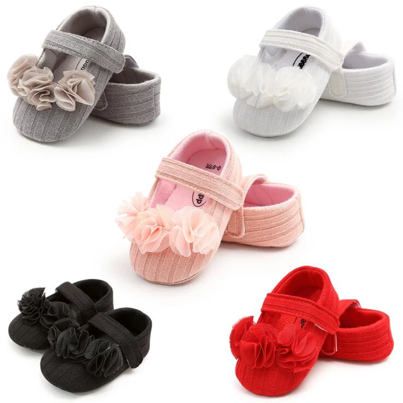 Мягкая хлопковая обувь для новорожденных девочек мягкая Нескользящая детская