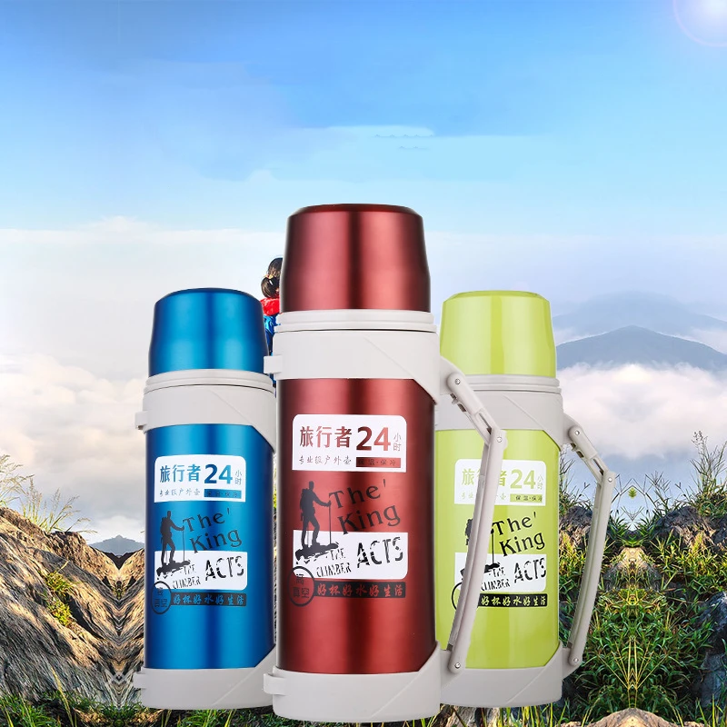 

Stainless Steel Thermos High capacity Travel Hiking Office Camping Adventure Thermo Cup Leakproof Portable Sports Vacuum cup