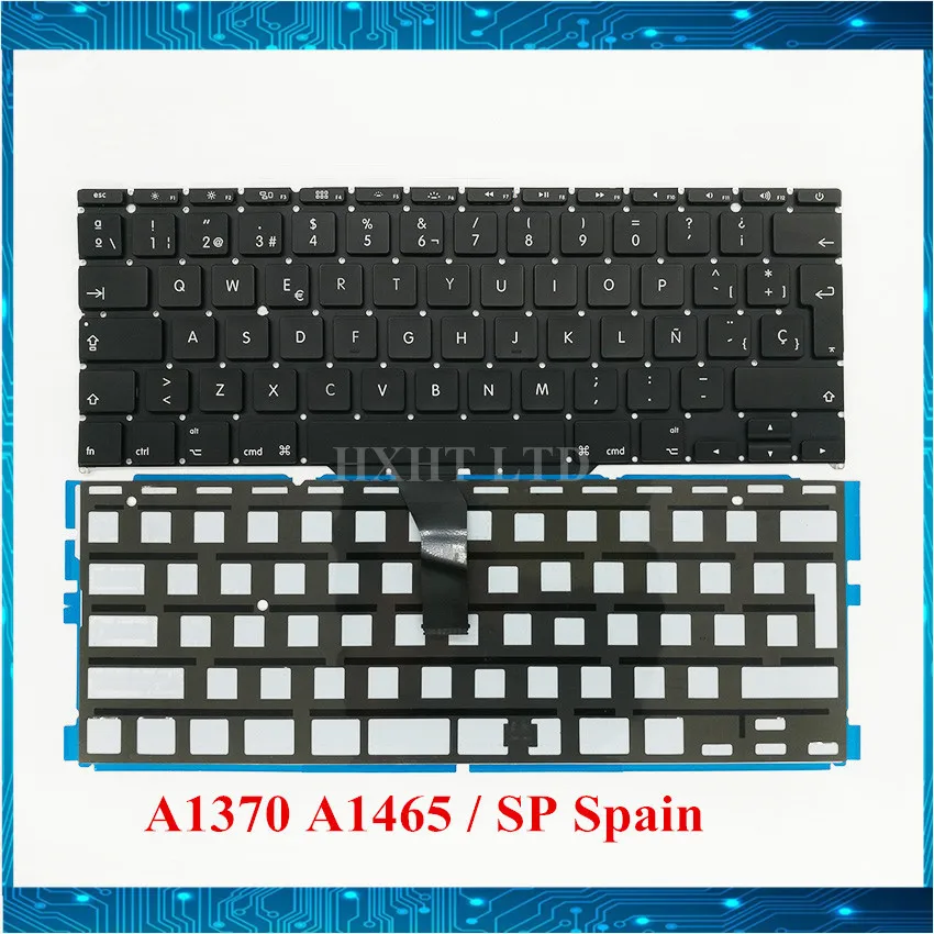 Новинка A1370 A1465 SP испанская клавиатура с подсветкой для Macbook Air 1" A1370 A1465 Клавиатура ноутбука 2011 2012 2013 год