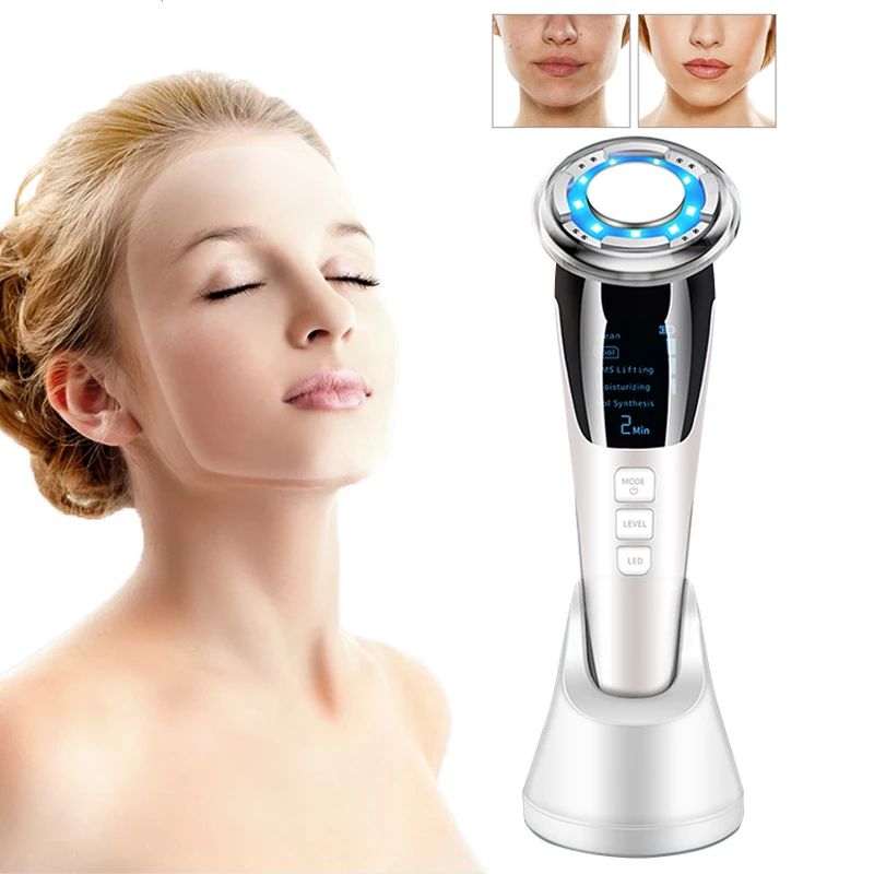 

EMS Cold Hot Beauty Instrument Facial Skin Rejuvenation Tighten Pores Massager Machine Remover Acne Anti Aging Skin Care Tools