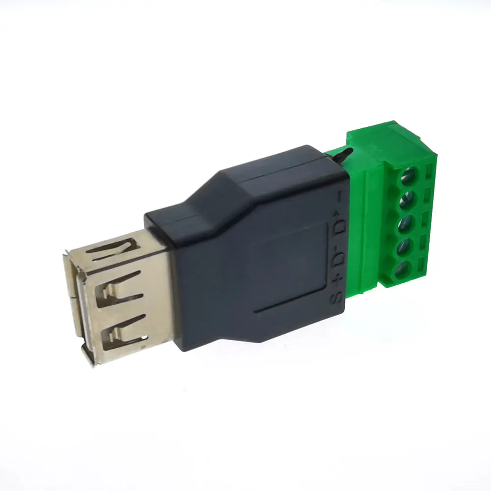 USB 2 0 штекер-гнездо на 5-контактный винт 1 шт. | Электронные компоненты и