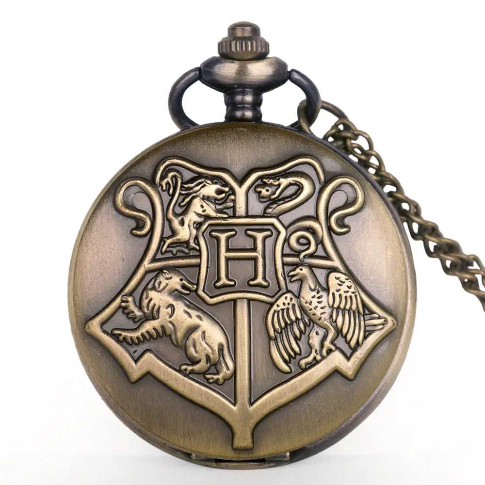 Высококачественные бронзовые кварцевые карманные часы мужские ретро ожерелье антикварные мужские женские карманные часы