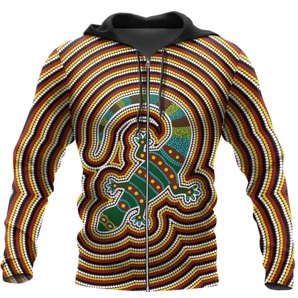 

3D Hoodie Aboriginal Kangaroo Australia Indigenous Art For Men/Women Sweatshirt Spring/Autumn Casual Pullover Zipper Unisex