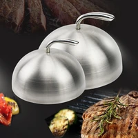 stainless steel food cover round anti oil splashing steak cover non magnetic western food covers for kitchen restaurant hotel