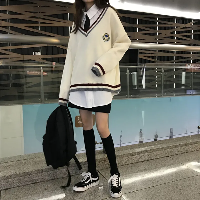 Осенняя Высококачественная школьная форма в японском стиле для студентов, женский свитер для девочек, школьная форма с длинным рукавом JK, к...