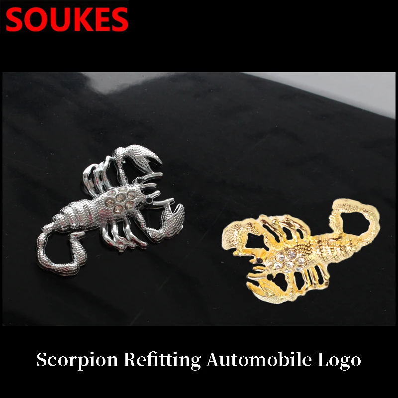 1PC Fashion 3D Scorpion Car Metal Sticker For Volvo S60 V70 XC90 Subaru Forester Peugeot 307 206 308 407 Accessories |