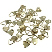 20 pcs d ring golden wall mount hooks hangers brass picture oil painting mirror frame
