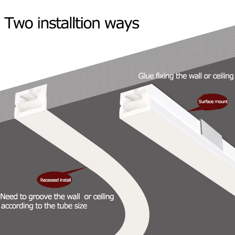Неоновая мягкая Светодиодная трубчатая лампа 12 В постоянного тока гибкая