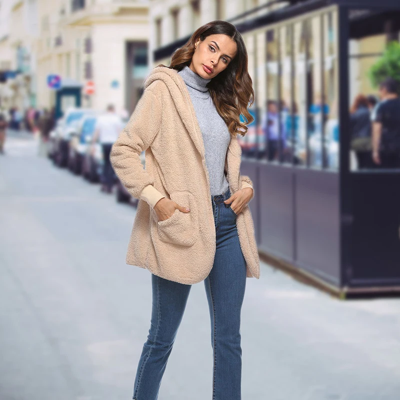 Зимнее женское пальто из искусственного меха новинка искусственный мех плюшевое