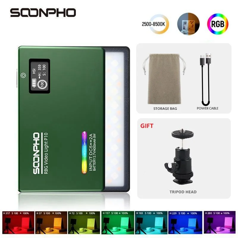 Световая панель soonphone P10 RGB светильник камеры полноцветный Выходной Световой