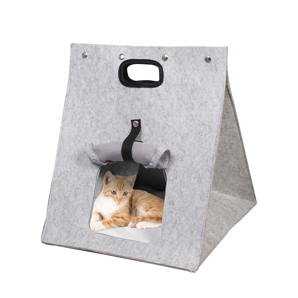 Многофункциональная фетровая кровать для домашних животных складная моющаяся