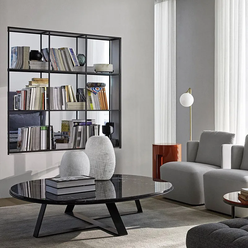 Nordic журнальный столик для гостиной Мрамор круглого стола нержавеющая сталь