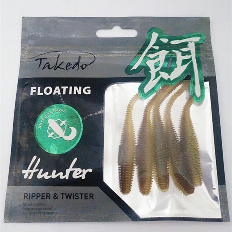 5 10 шт./лот двухцветные мягкие приманки с отверткой 8 см/2 4 г Силиконовые