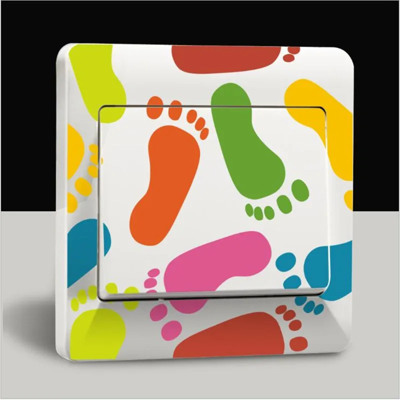 1 шт 9*9 см переключатель наклейки кухня ванная розетка настенные детская комната