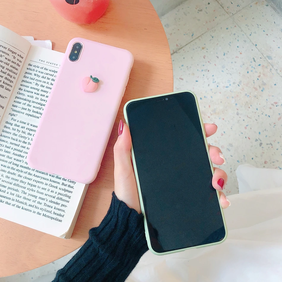 Для Huawei P30 Lite P40 p20 lite милый 3D чехол для телефона с рисунком банана персика медведя