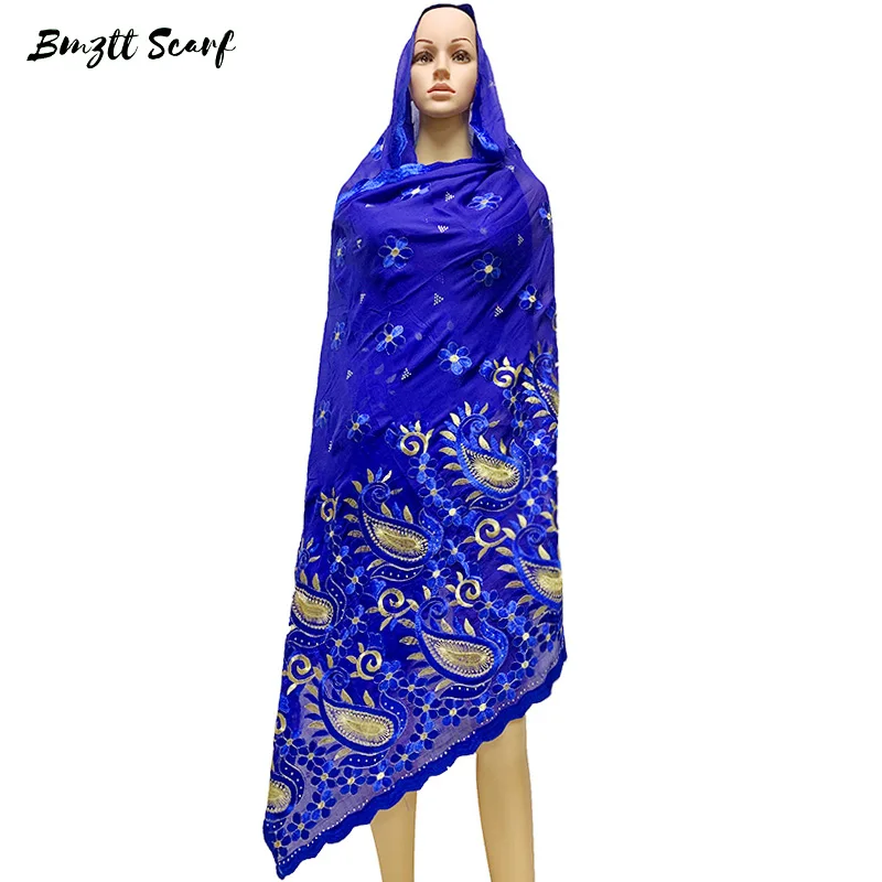 2020 New African Women Scarf Muslim hijabs Leaf Design Big Cotton Hijab big size scarf for shawls BF-035 | Тематическая одежда и