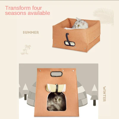 

Pet Blanket Warm Cat Litter Out Portable Breathable Pet Removable and Washable Sleeping Bag for Cats and Dogs