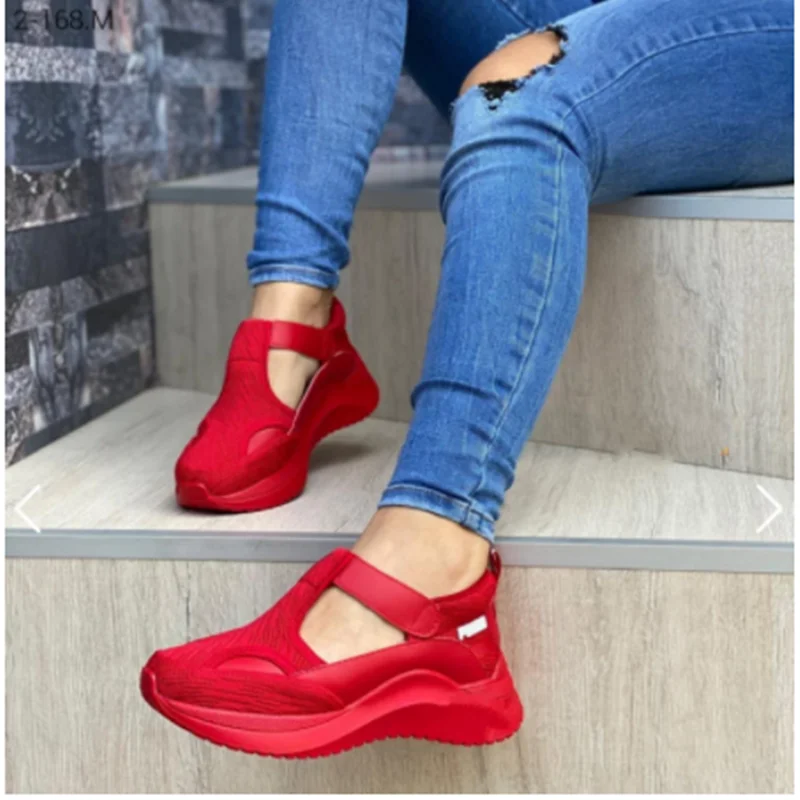 

Кроссовки женские на платформе, натуральная сетка, толстая подошва, плоская подошва, брендовые, для осени