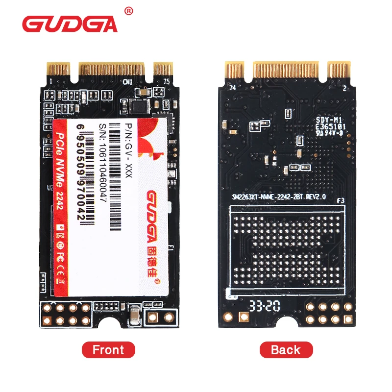 GUDGA SSD M2 NVME PCI-e сигнал Gen3.0x2 2242 128 ГБ 256 512 ТБ Внутренний твердотельный накопитель для