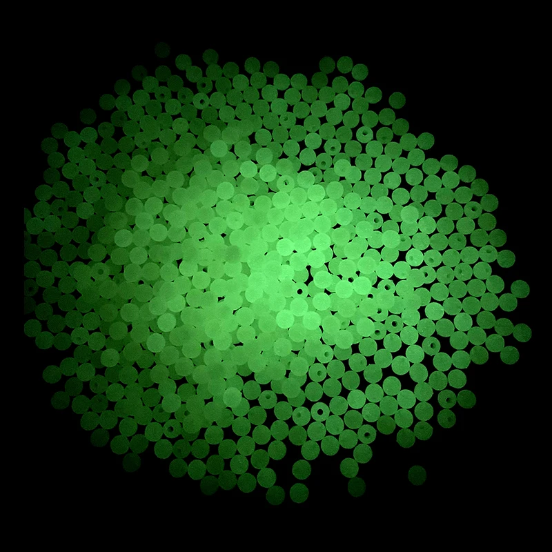 100pcs/Lot Luminous Beads 3mm-12mm Fishing Space Beans Round Float Balls Light Glowing For Outdoor Fishing Accessories Set
