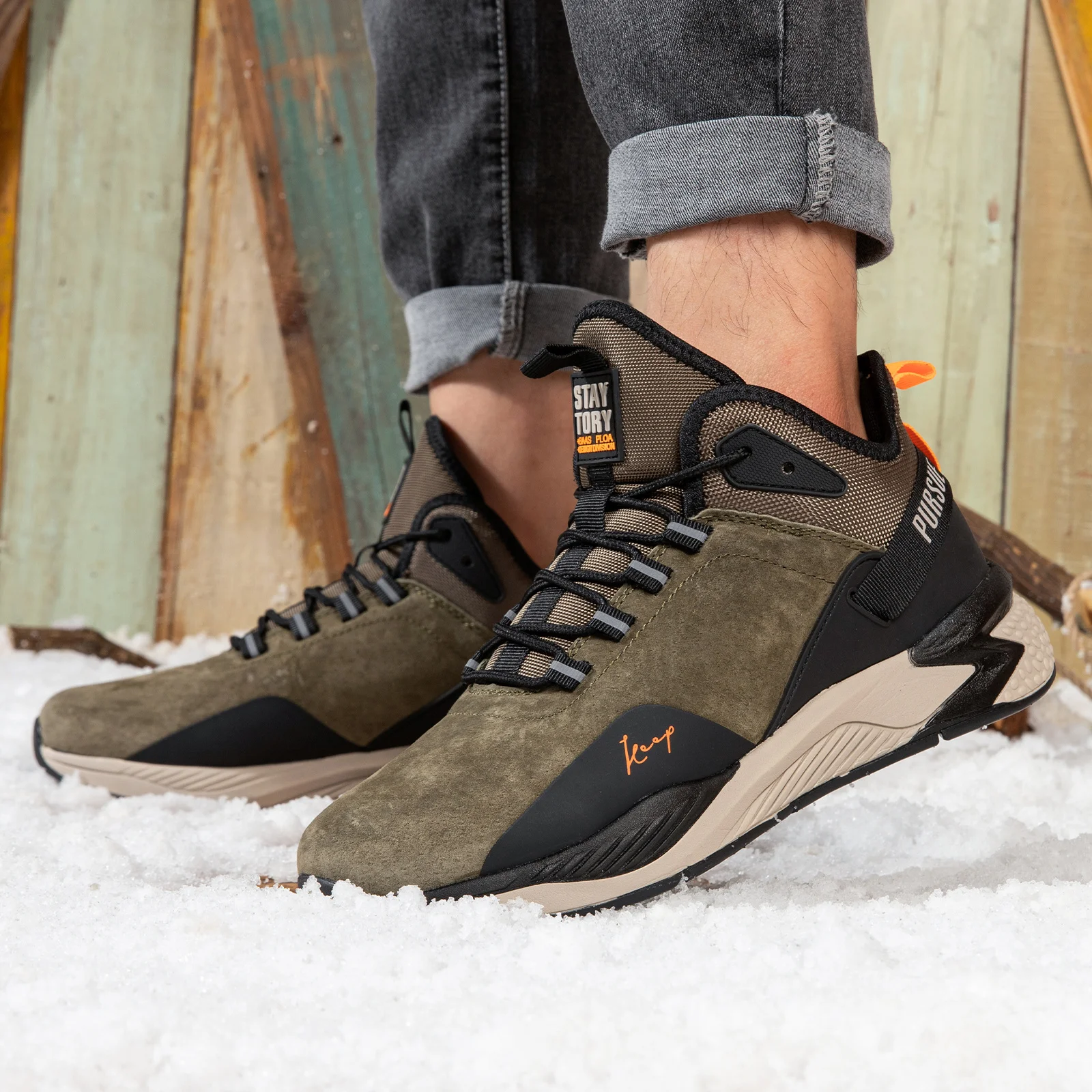 Baasploa новые мужские зимние теплые хлопковые туфли водонепроницаемые