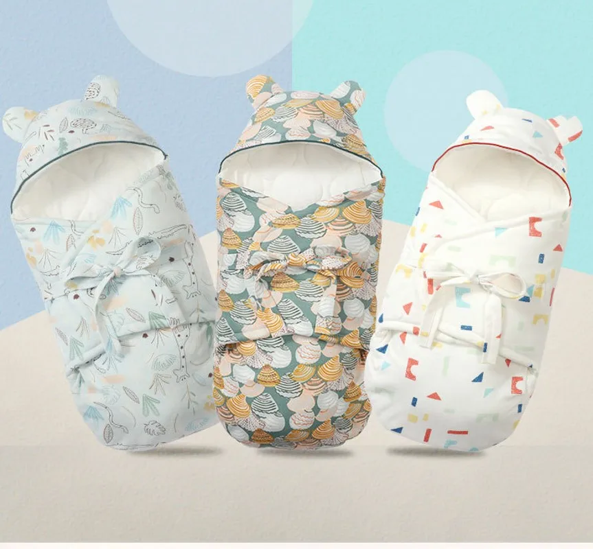 

2021 Baby Winter Sleeping Bag Newborns Swaddling Sleepsacks Wrap Blankets Infant Kick-proof Butterfly Hug Quilt For Babies 0-12M
