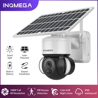 inqmega1080p brand new smart solar courtyard camera built in battery pack for easy installation day and night full color