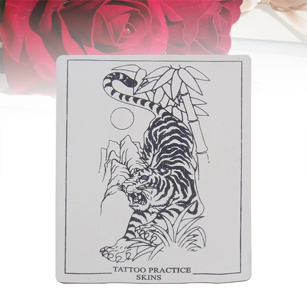 

5pcs Practice Skin Tiger Pattern Simulation Silicone Skin for Learning Training