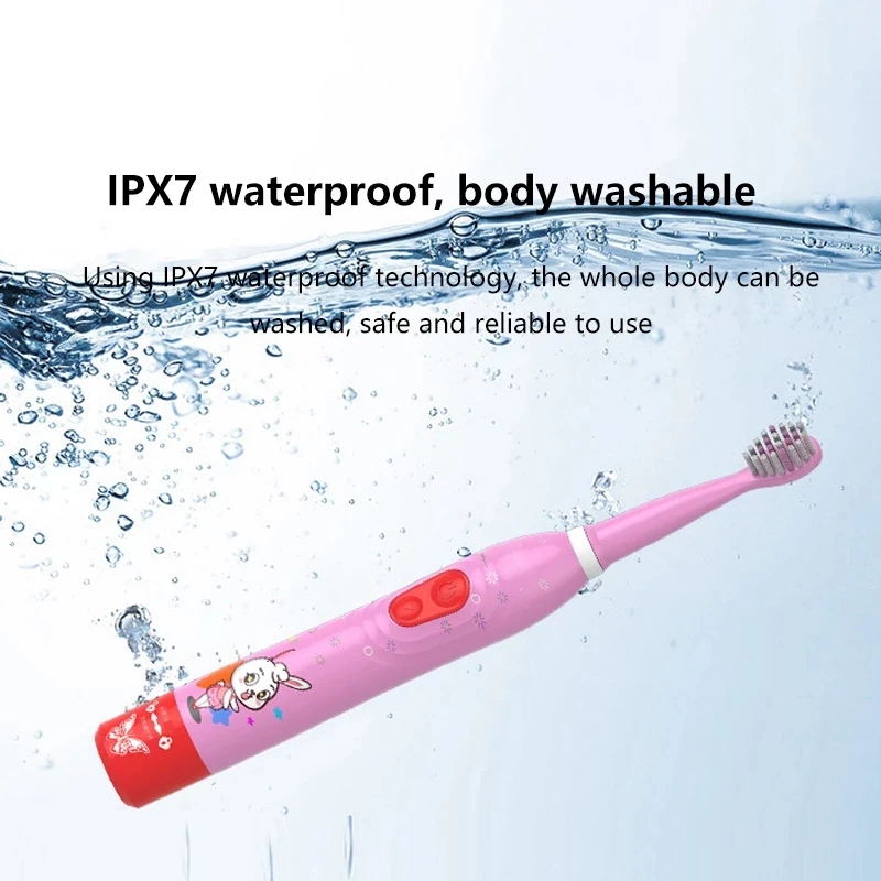 

Cartoon Children's Electric Toothbrush USB Charger Charging 6-mode Ultrasonic Toothbrush