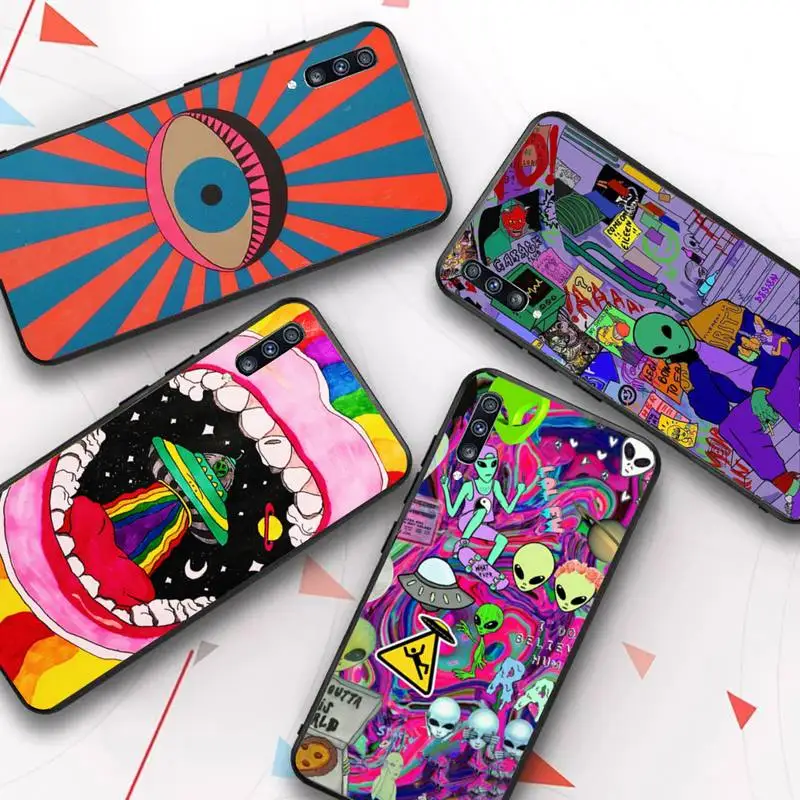 

Cartoon Aesthetics Alien Space Phone Case for Samsung Galaxy A 51 30s a71 Soft Silicone Cover for A21s A70 10 A30 Capa
