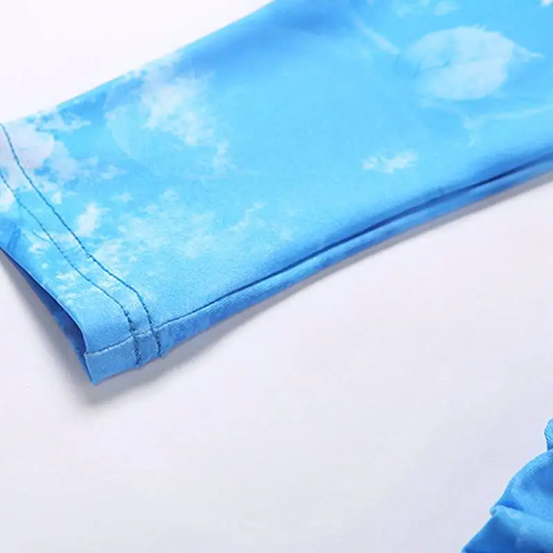 

Tie Dye Dress 2021 Women Bodycon Long Sleeve Zipper Dress Fashion Frilly Midi Dress Large Sizes 5XL for Women Party