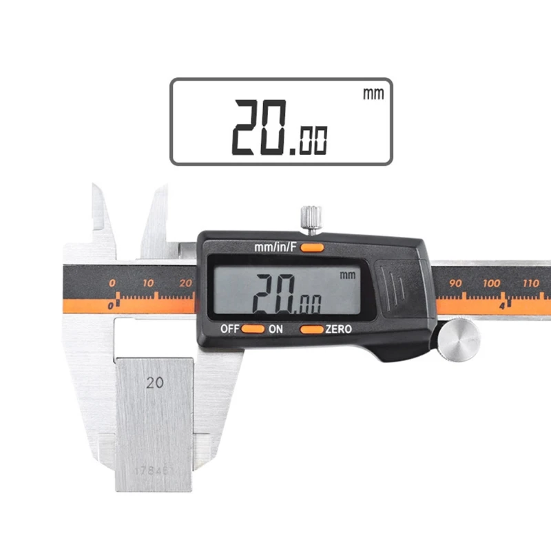 

Electronic Digital Caliper Inch/Metric/Fractions 0-6 Inch/150 mm Stainless Steel Y5JA
