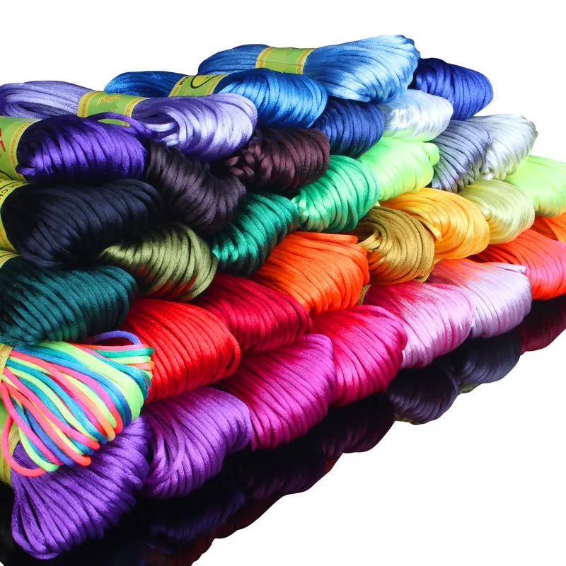 2 5 мм 20 м/упак. китайский узел атласный нейлоновый шнур Для Бисероплетения DIY