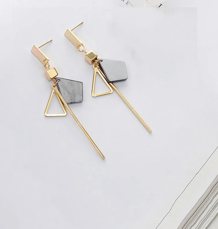 Женские серьги индивидуальные металлические геометрические серьги-подвески
