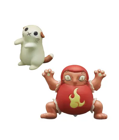 Японская Капсульная игрушка милая кошка демон фигурка талисман Bake Nekororo 2