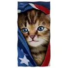 Новые большие толстые банные полотенца для душа, хлопковое пляжное полотенце с принтом милого котенка для женщин и мужчин, дорожное одеяло для плавания и йоги