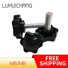 Luchang M8 x 50 мм 32 # сменная звезда Ручная ручка бакелитовая ручная затяжка винта зажимной винт черная головка диаметр 32 мм
