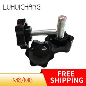 Luchang M8 x 50 мм 32 # сменная звезда Ручная ручка бакелитовая ручная затяжка винта зажимной винт черная головка диаметр 32 мм