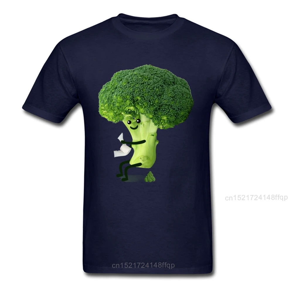 Вегетарианская футболка Мужская очень забавная топы с Туалетная брокколи